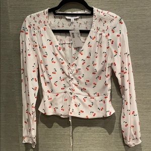 Intermix cherry blouse